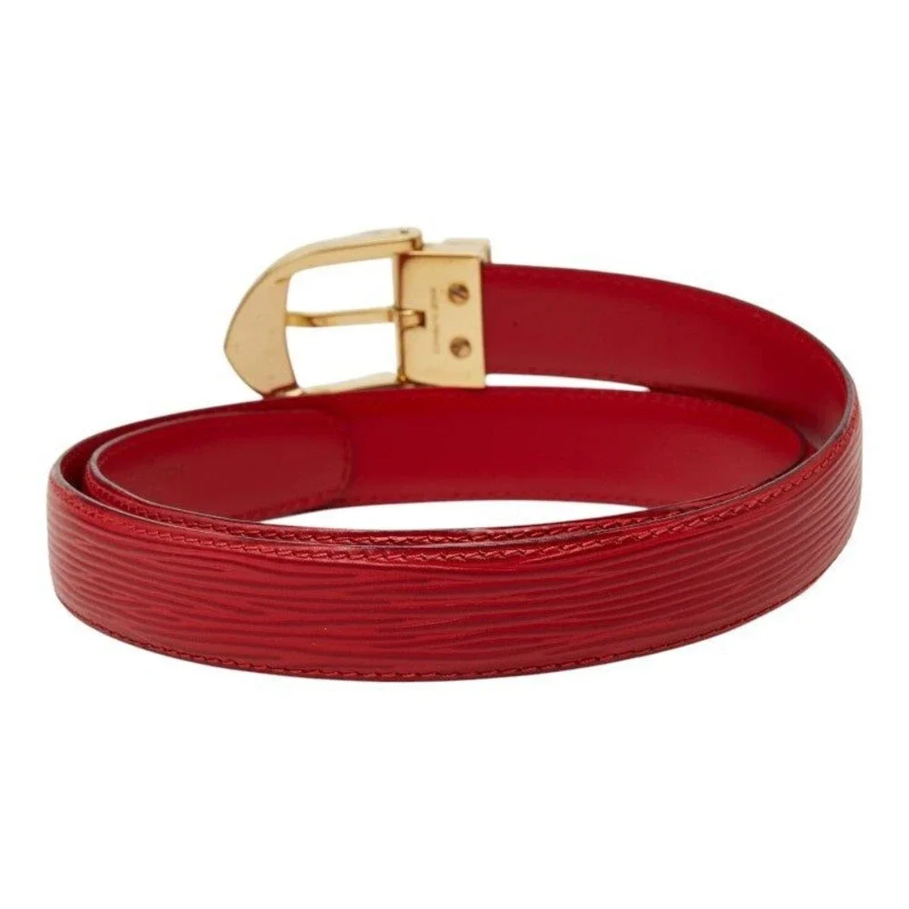 Louis Vuitton Epi Ceinture Classique Plain Belt Castilian Red